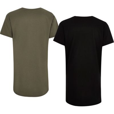 Boys khaki and black T-shirt set